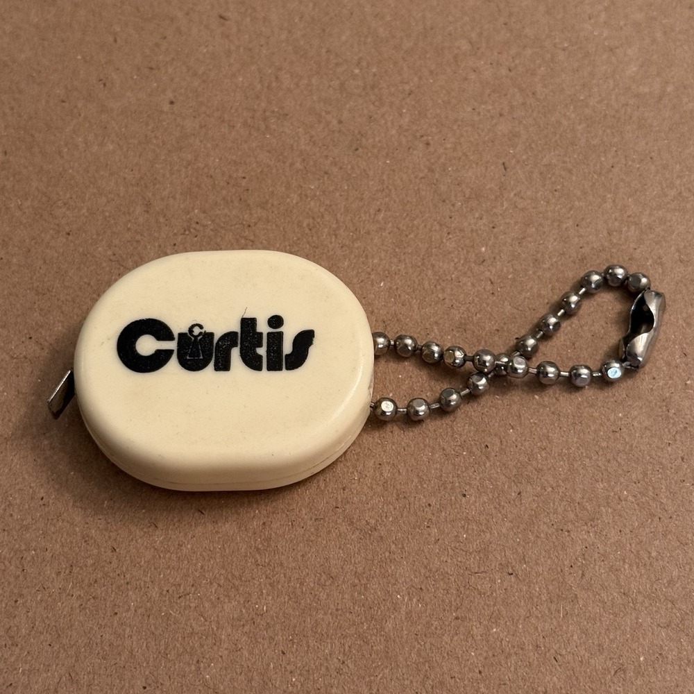 Curtis Keychain Tape Measure Plastic Keychain Small VTG